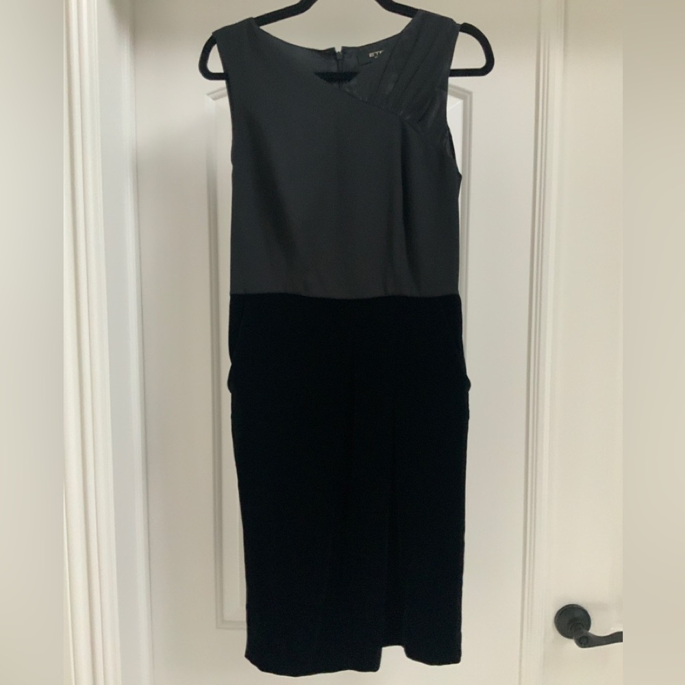 Etro Gray Sheath Dress Knee-Length Sleeveless for Work